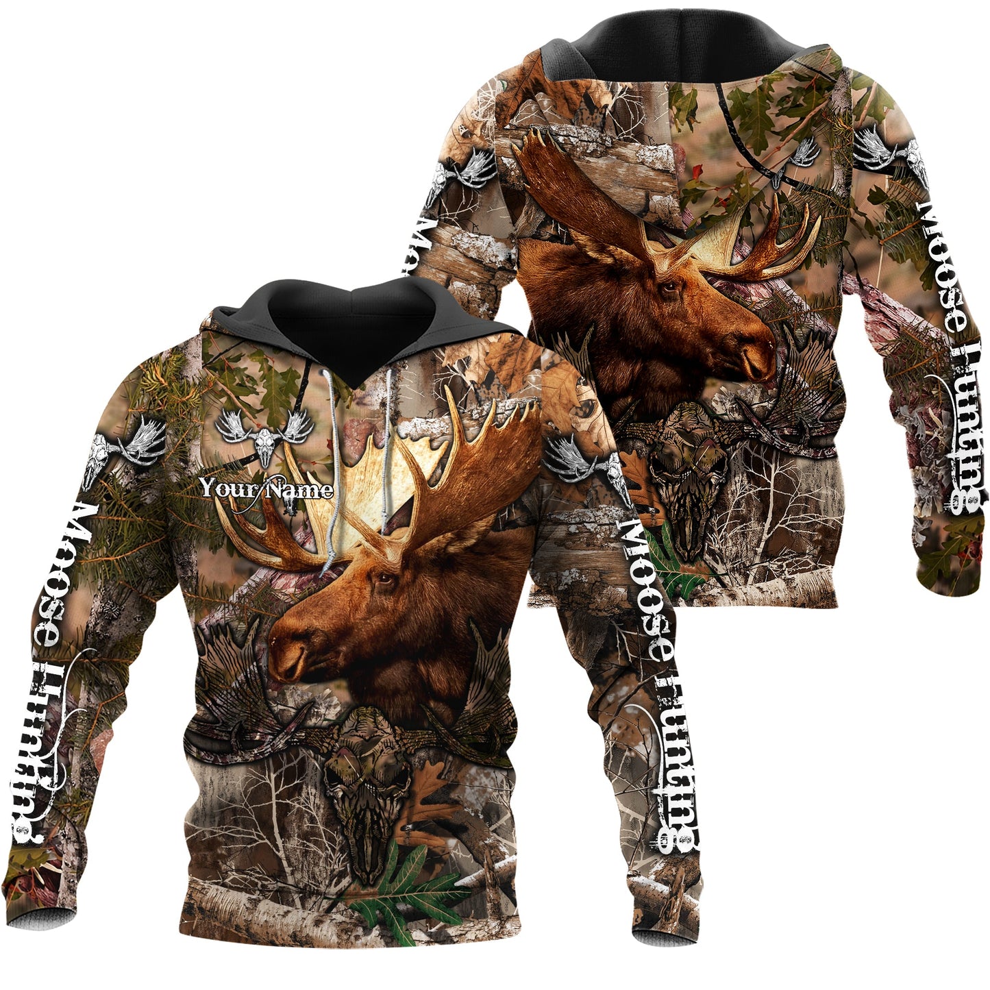 Frenzidea Hunting Moose Custom Name 3D Shirts