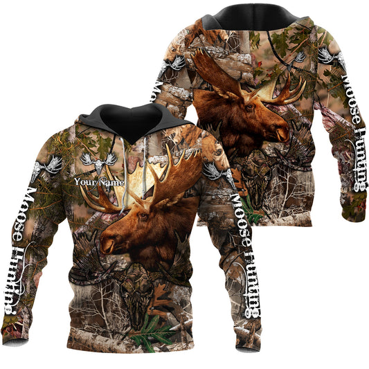 Frenzidea Hunting Moose Custom Name 3D Shirts