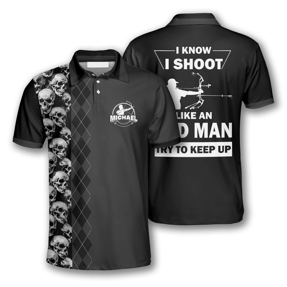 Frenzidea  I Know I Shoot Like an Old Man Archery Personalized Unisex Shirt