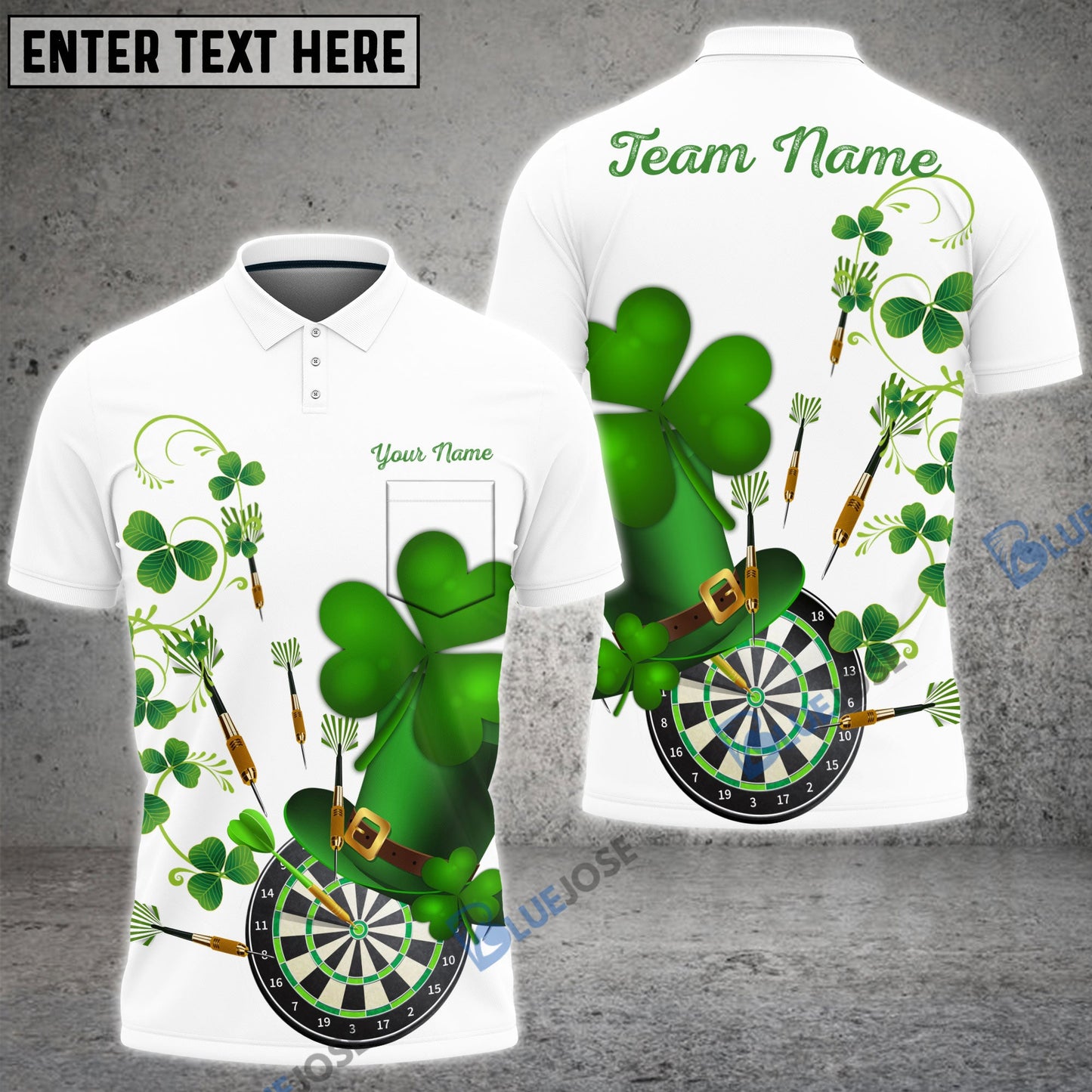 Frenzidea Darts 4 Leaf Clover Personalized Shirt