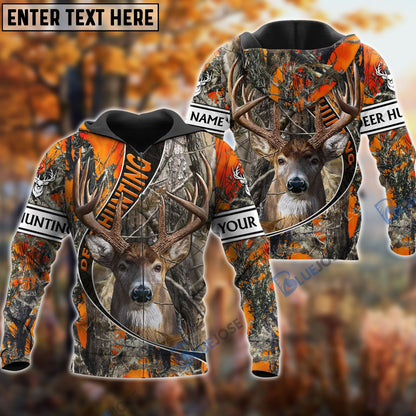 frenzidea The Premium Deer Hunting Camo Personalized Name 3D Shirt