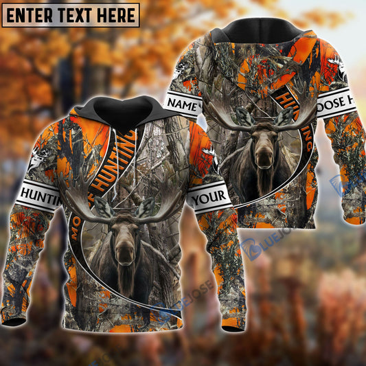 frenzidea The Premium Moose Hunting Camo Personalized Name 3D Shirt