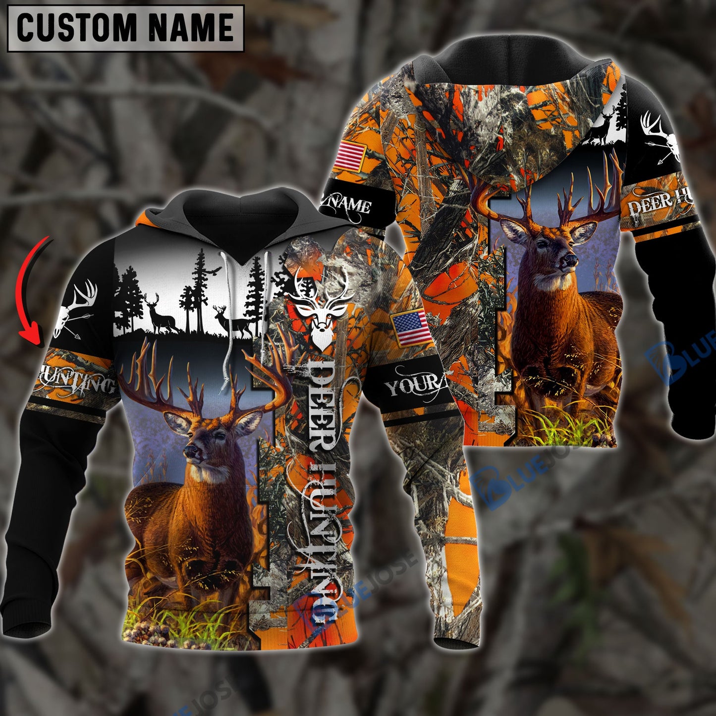 frenzidea New Deer Hunting 3D Hoodie (3 Colors)