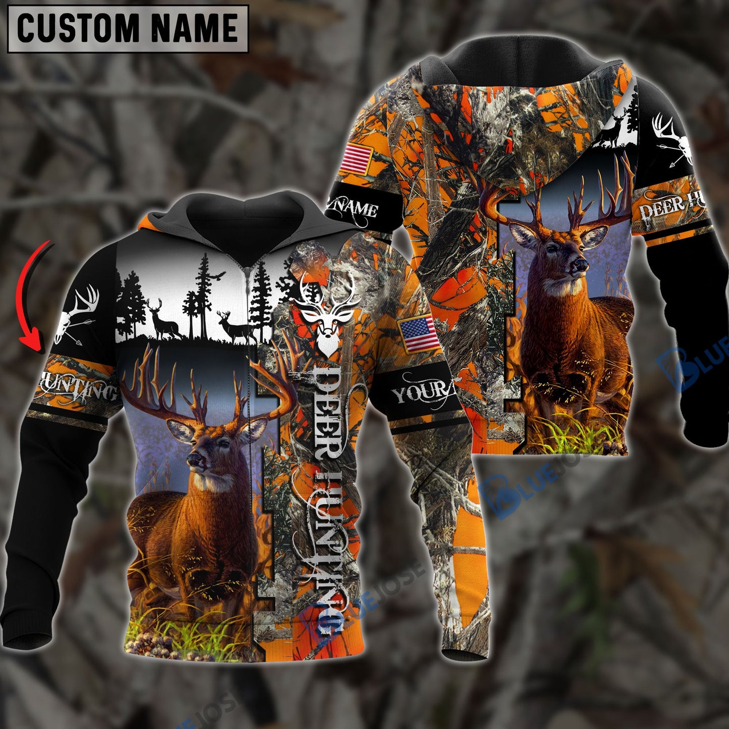 frenzidea New Deer Hunting 3D Hoodie (3 Colors)