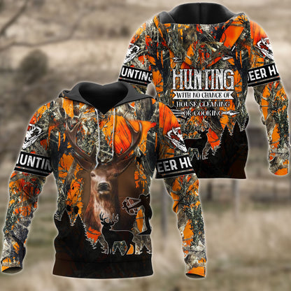 Frenzidea Weekend Forecast Hunting Deer All Over Printed 3D Shirts