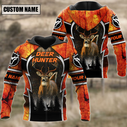 Frenzidea Personalized Deer Hunting Hunter Orange Camo 3D Shirts