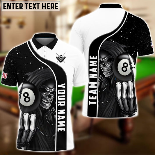 Frenzidea Billiards Reaper Personalized Name, Team Name 3D Shirt