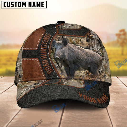 Frenzidea Boar Hunting Leather Pattern Personalized Cap