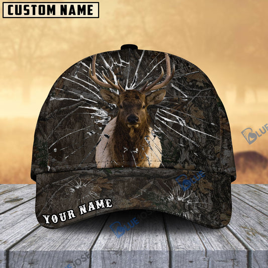 Frenzidea Elk Hunting Broken Pattern Personalized Cap