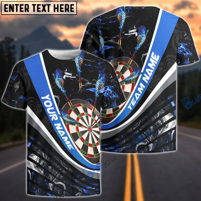 Frenzidea  Flaming Magma Darts Personalized Name, Team Name 3D Shirt (4 Colors)