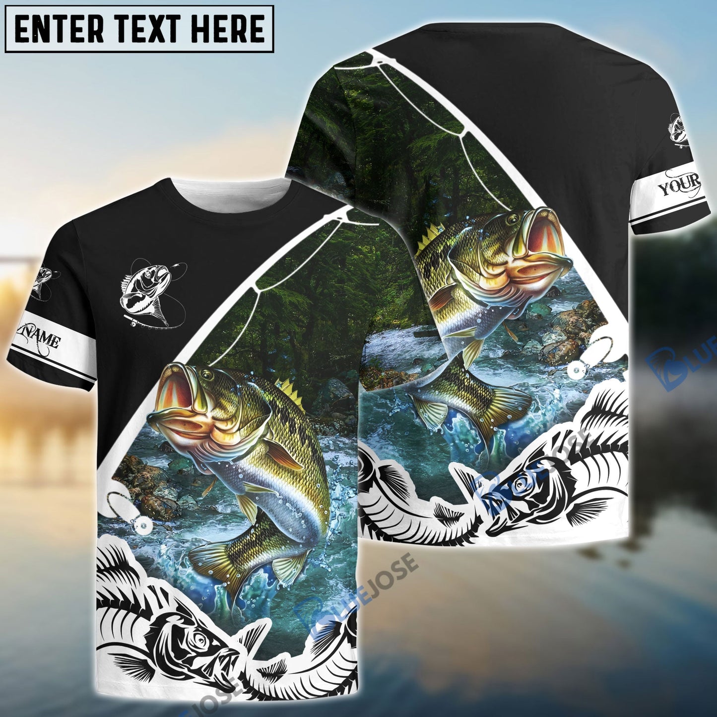 Frenzidea Bass Fishing Customize Name Long Sleeve Fishing 3D Shirt