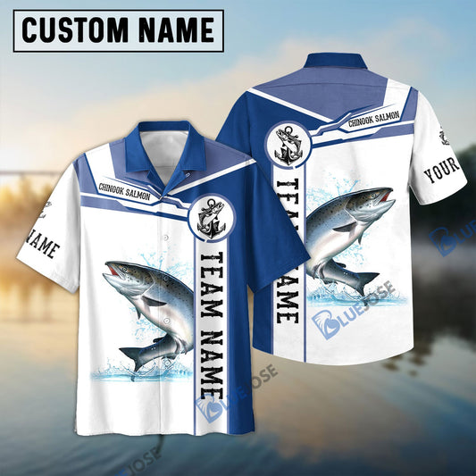 Frenzidea Chinook Salmon Fishing Customize Name And Team Name Tournament 3D Shirt
