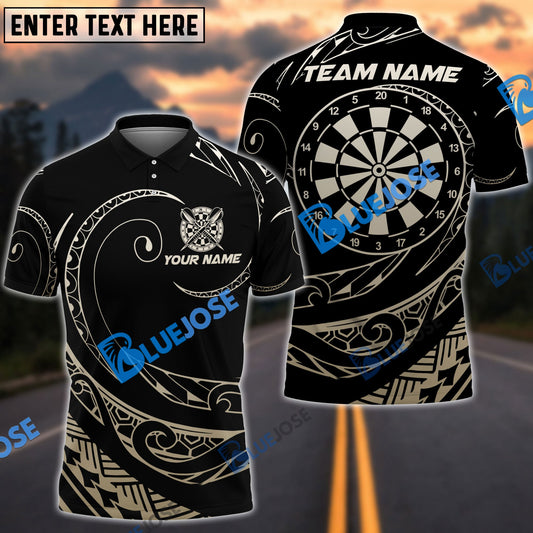 Frenzidea Darts Hawaii Polynesian Personalized Name, Team Name 3D Shirt (4 Colors)