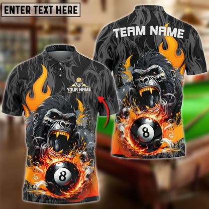 Frenzidea Billiards 8 Ball Versus Kong Personalized Name, Team Name Unisex Shirt ( 4 Colors )