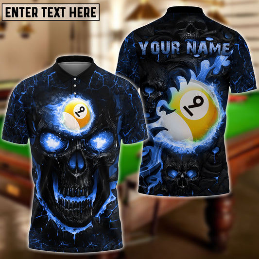 Frenzidea Billiards Ball 9 Hell Flame Skull Personalized 3D Shirt ( 4 Colors )