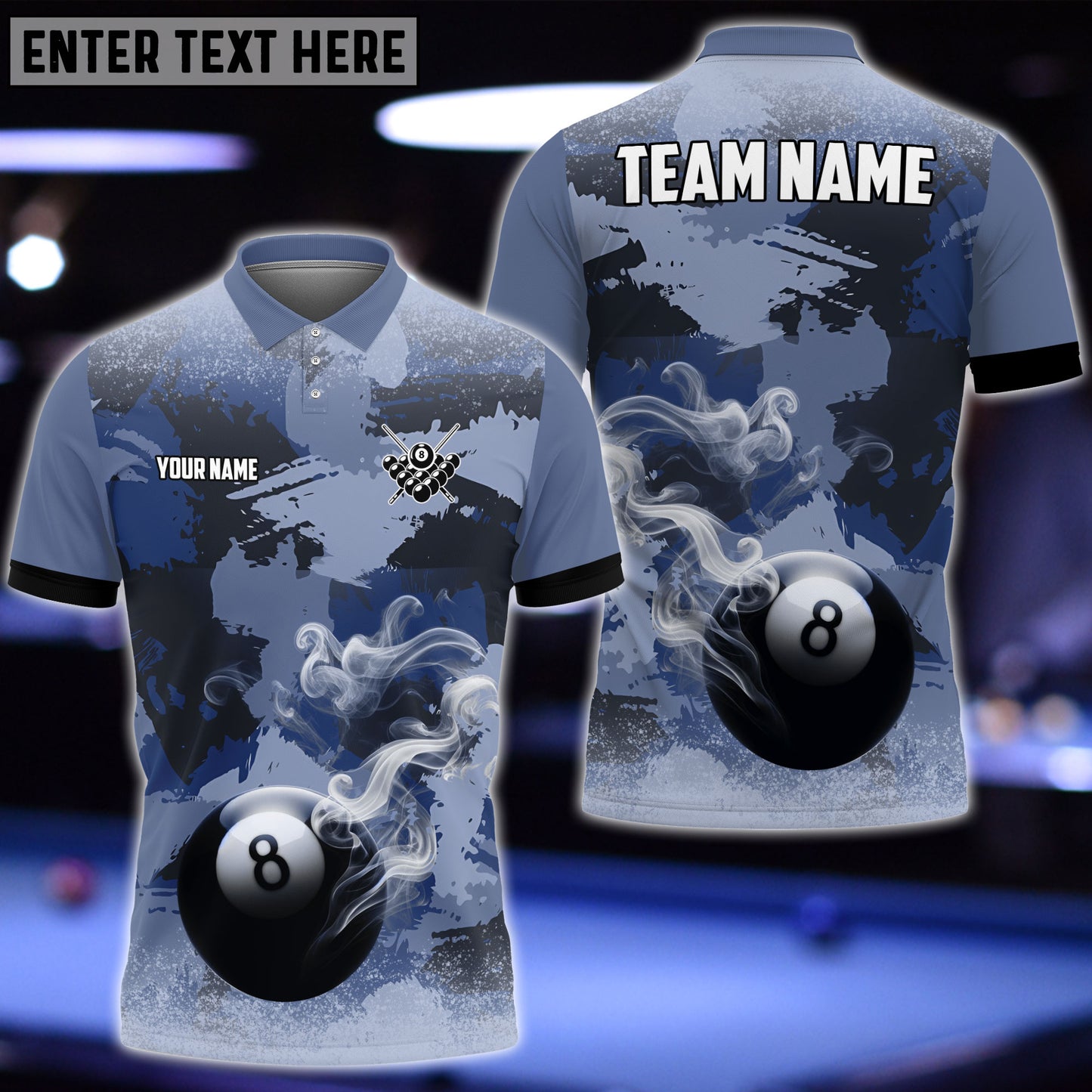 Frenzidea Billiards Ball Smoke Art Personalized Shirt