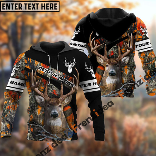 Frenzidea Customized Name Deer Hunting Orange 3D Shirt