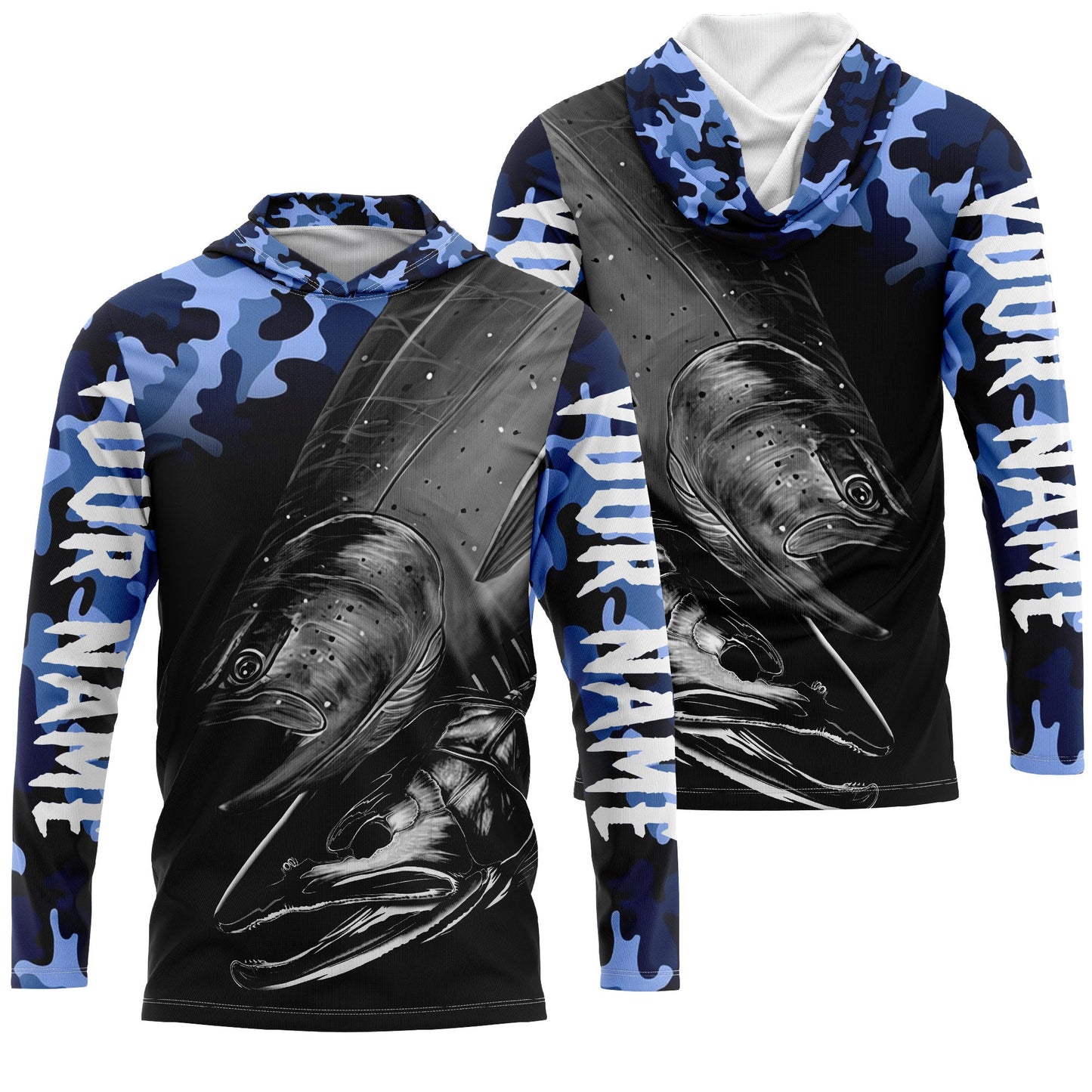 Frenzidea Chinook Salmon Fishing Camo Customize Name 3D Shirts