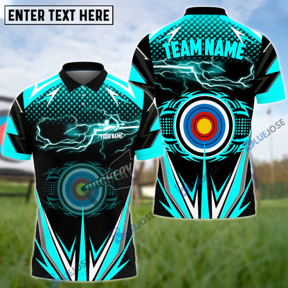Frenzideas Thunder Archery Personalized Name Team Name 3D Shirt (4 Colors)