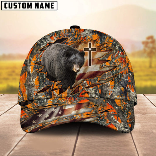 Frenzidea Cross And Bear Hunting Personalized Cap
