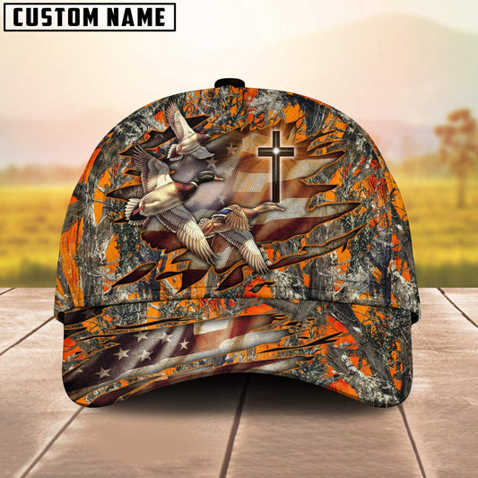 Frenzidea Cross And Duck Hunting Personalized Cap