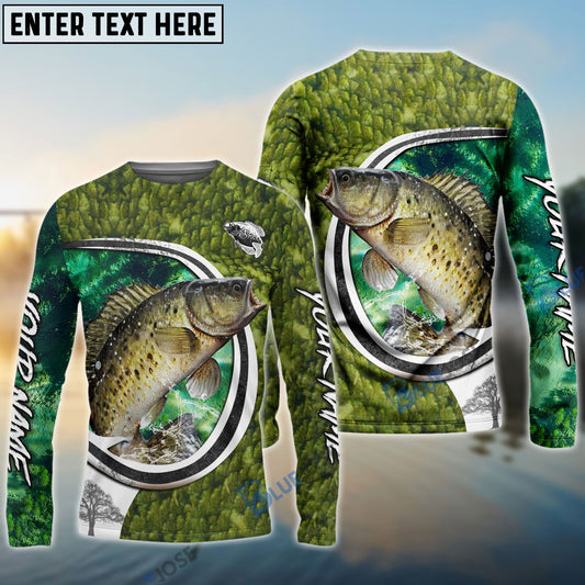 Frenzidea Crappie Fishing Hook Green Custom Long Sleeves Fishing Shirt
