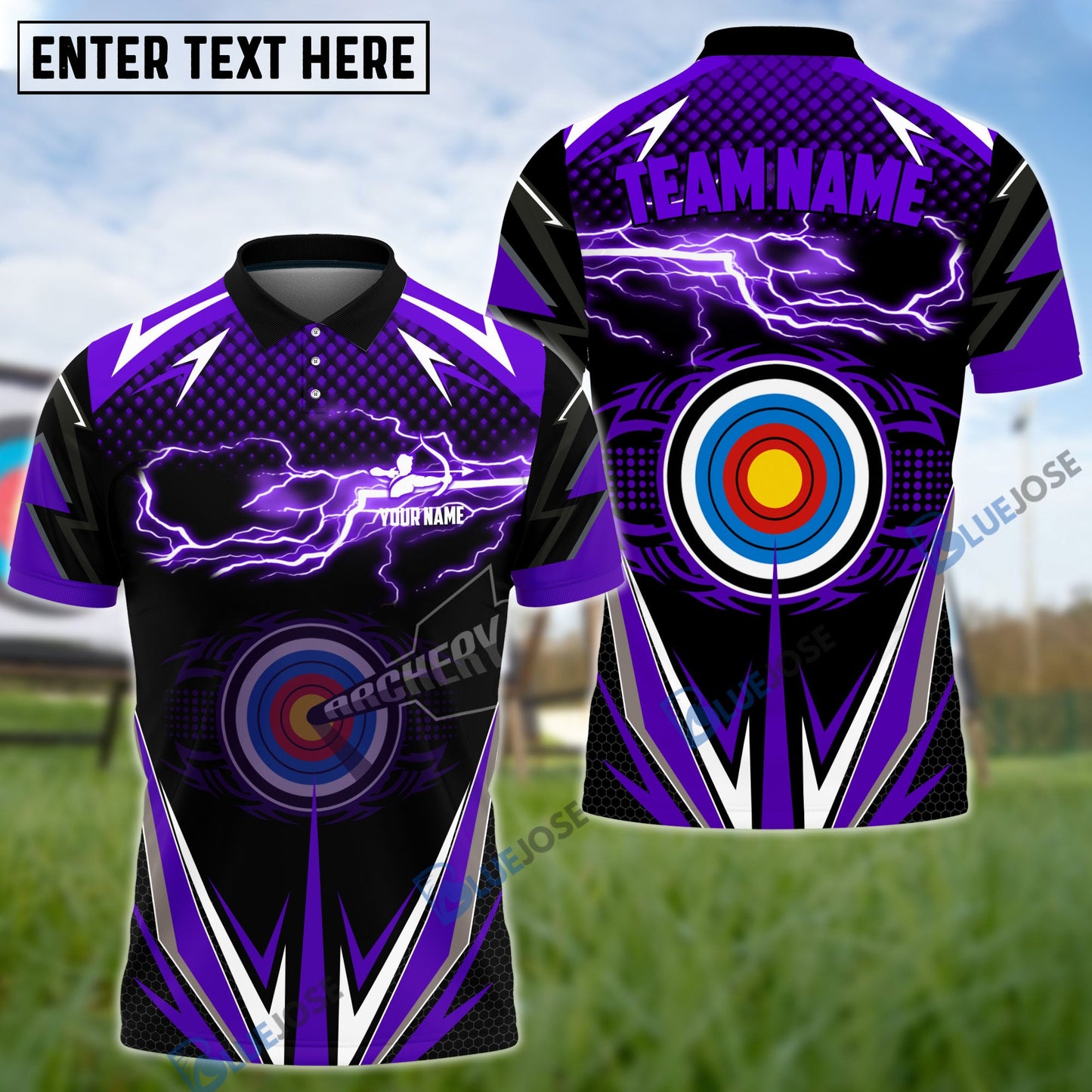 Frenzideas Thunder Archery Personalized Name Team Name 3D Shirt (4 Colors)