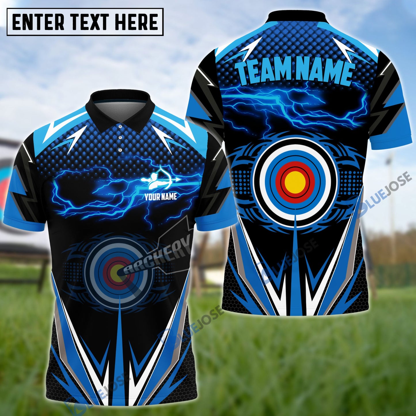 Frenzideas Thunder Archery Personalized Name Team Name 3D Shirt (4 Colors)