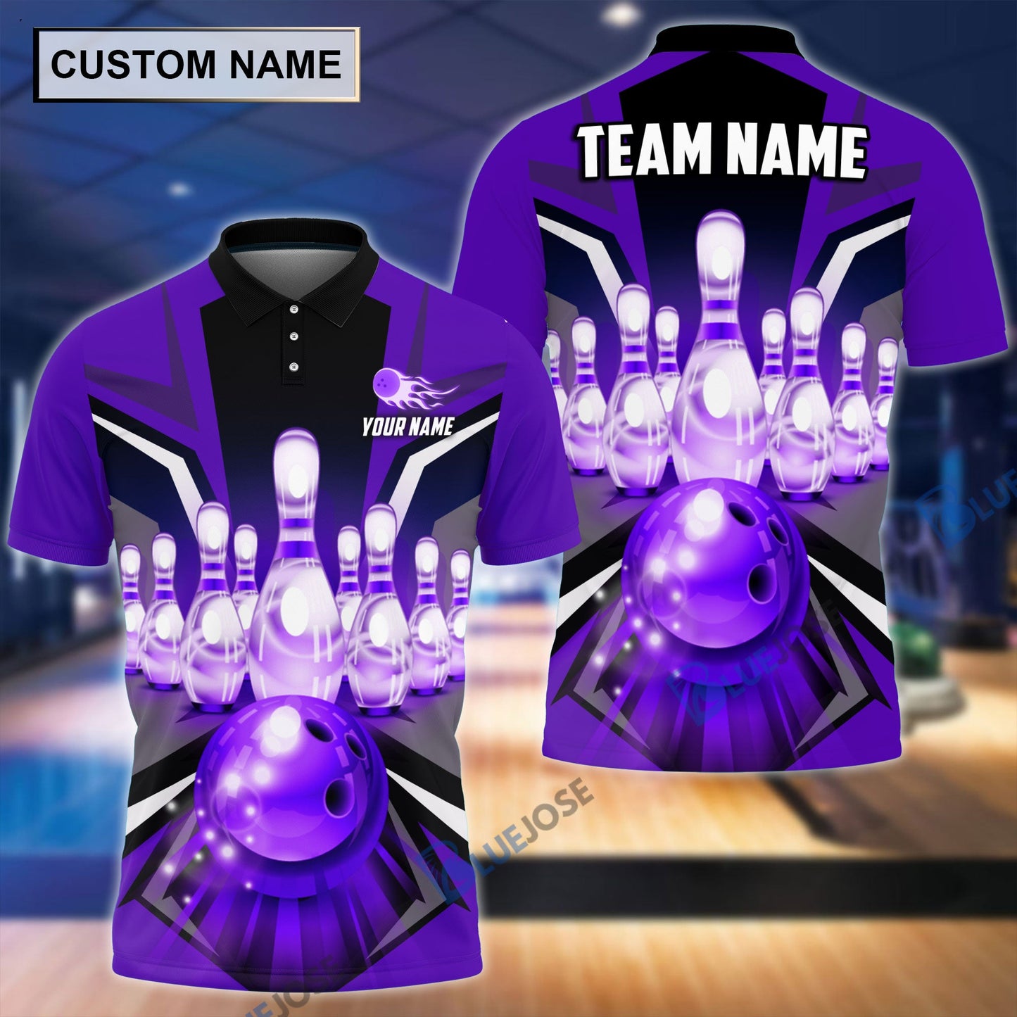 Frenzideas Tornado Pattern Bowling And Pins Personalized Name Team Name 3D Shirt