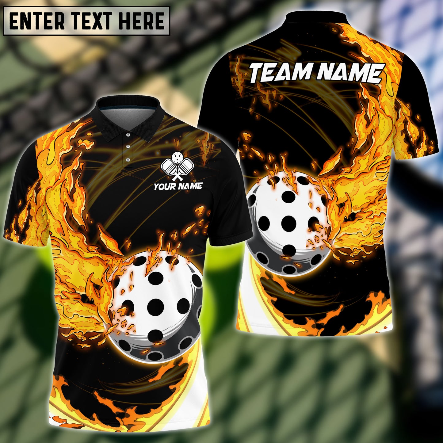 Frenzidea Pickleball Breath Of Fire Personalized Name, Team Name Unisex Shirt