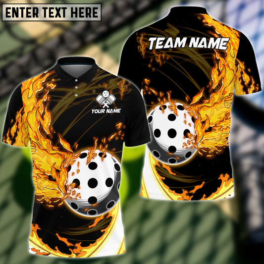 Frenzidea Pickleball Breath Of Fire Personalized Name, Team Name Unisex Shirt