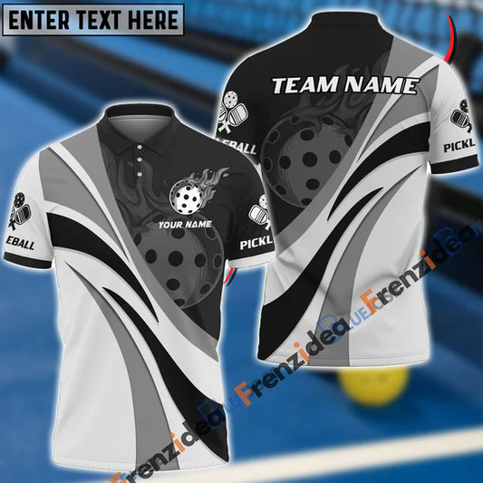 Frenzidea Pickleball Fire 2 Personalized Name, Team Name Unisex Shirt
